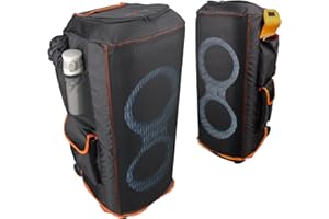 BXAXGX Protective Cover for PartyBox 710 Speaker Double-Layer Shield, Scratch-Resistant, Dust proof Shell, Custom Fit Speaker Jacket, Breathable Mesh Sleeve, w/4 Storage Pockets (partybox 710)