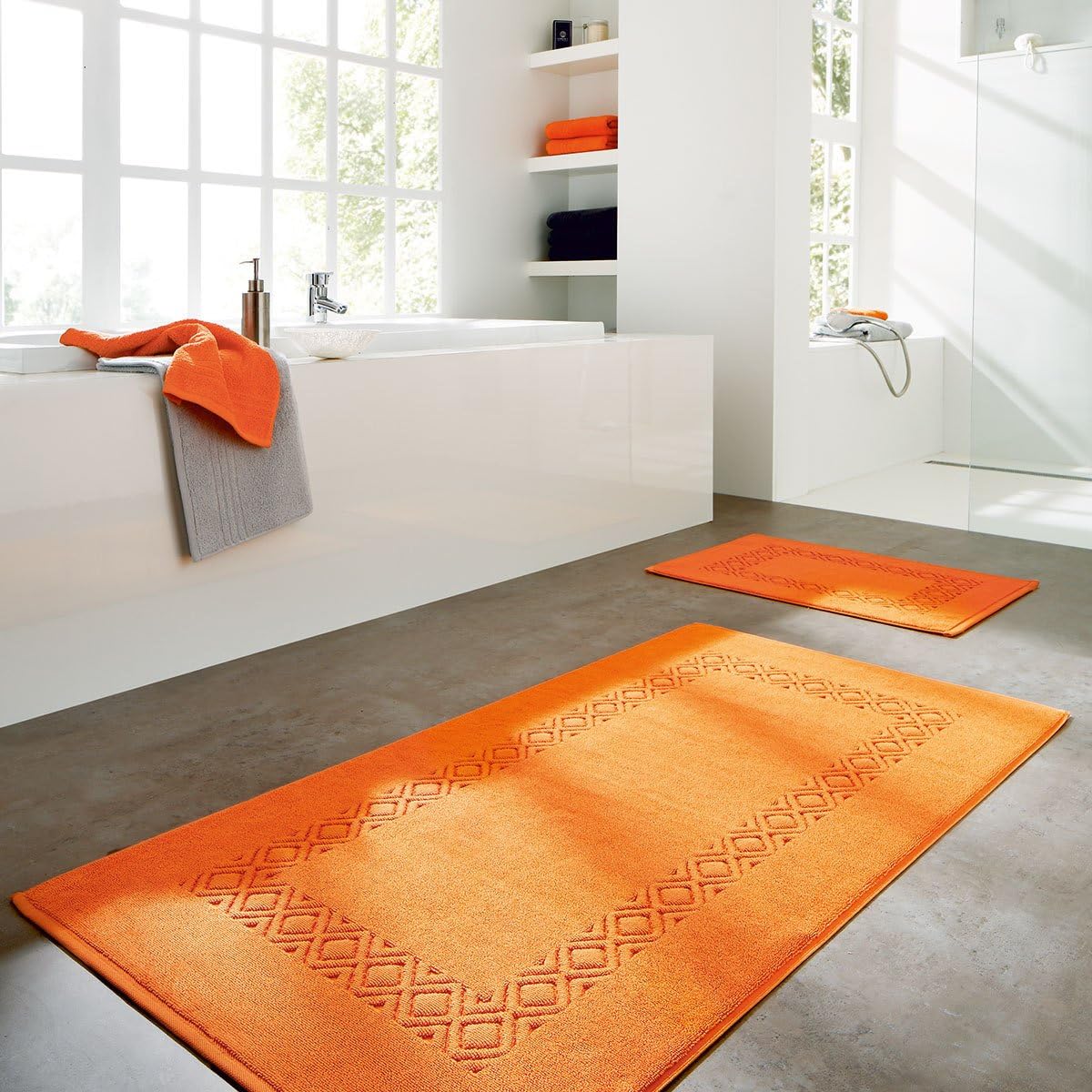 Egeria Denver Bathmat, 100% Cotton, stone, 60 x 110 cm