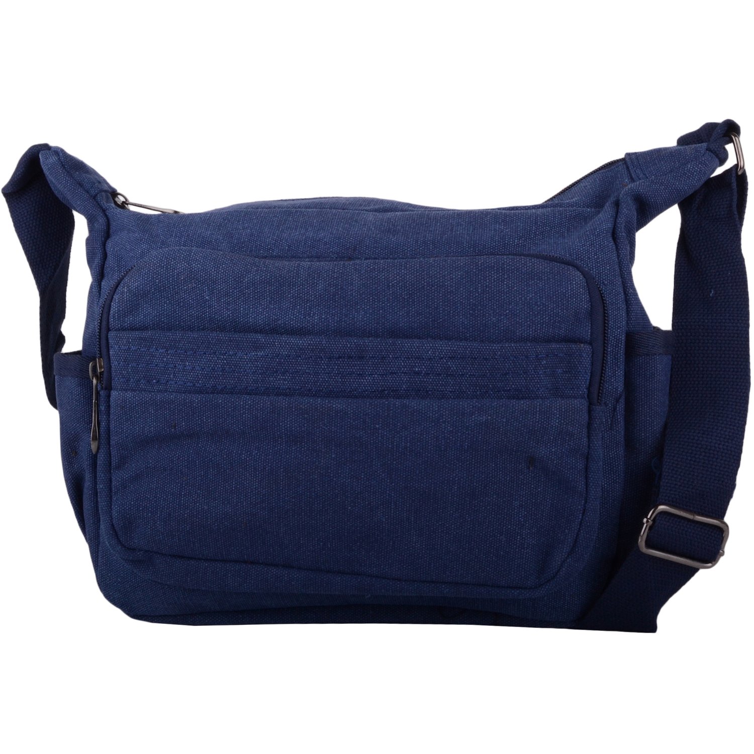 WYE LEATHER Womens/Mens Canvas Work/Travel/Holiday Shoulder/Small Messenger Bag - Navy