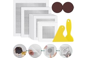 coutinfly Wall Patch Kit，12 PCS 2/4/6/8 inch Aluminum Fiber Mesh Spackle Drywall Reapair Patch Kit,Quick and Easy to Fix Wall Hole，Wall Hole Repair Patch Kit