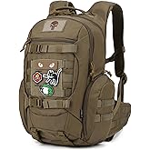 Mardingtop 28L Tactical Backpack for Men with Loop and Hook Patch, Molle EDC Motorcycle Backpacking Backpack for Hiking,Camping