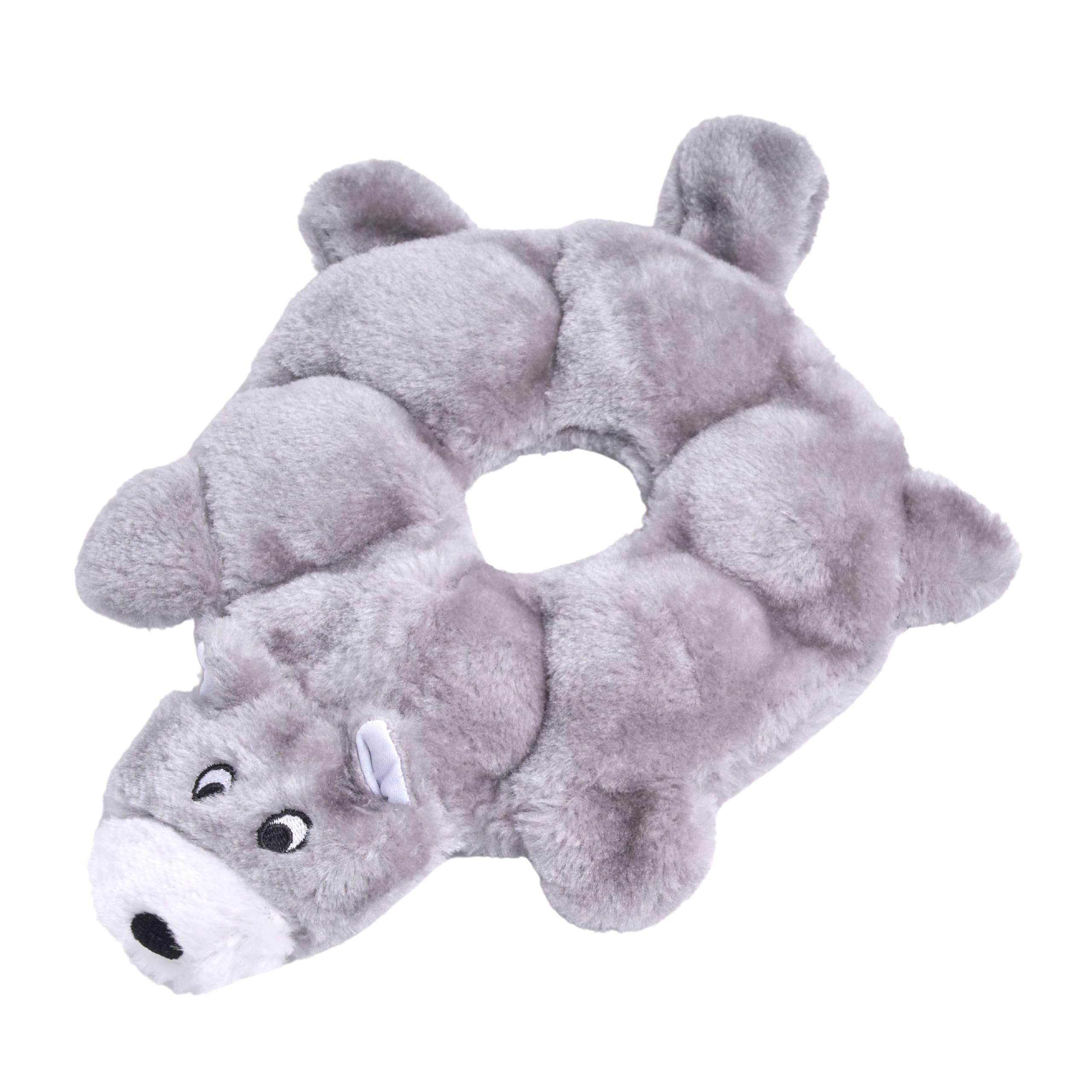 ZippyPaws - Loopy - No Stuffing Squeaky Plush Dog Toy - for Small and Medium Dogs - Wolf