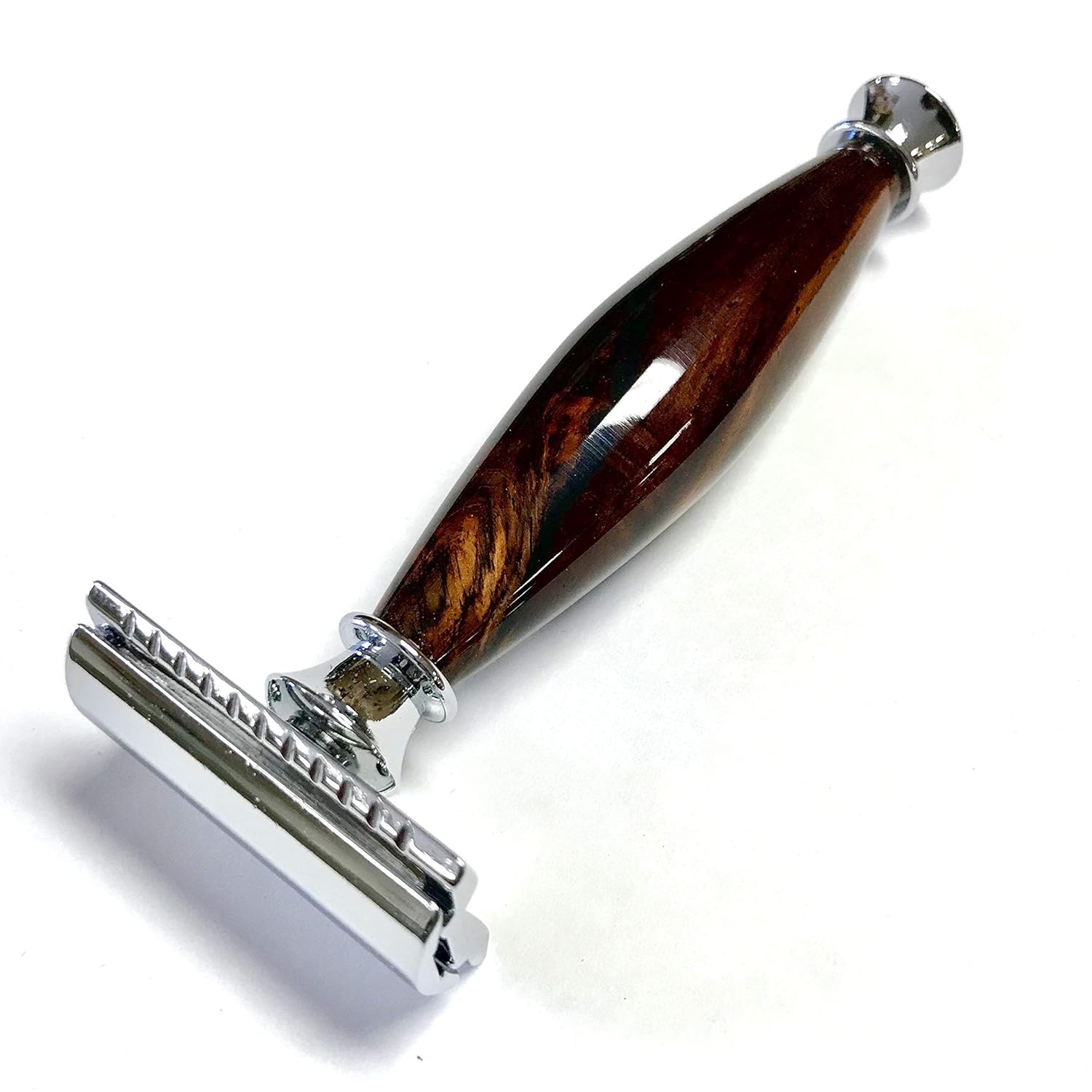 Handmade Shaving Safety Razor with Cocobolo Rosewood Wood