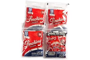 4 x SMOKING Slim 6mm LONG filter tips x 120 - total 480 filters