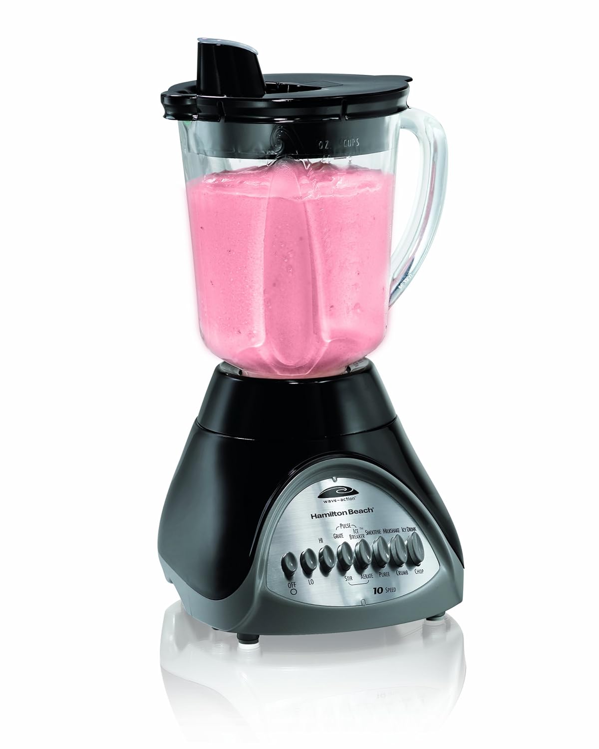 Hamilton Beach Smooth Pour 10-Speed Blender with 40 oz Glass Jar, Black (50246)