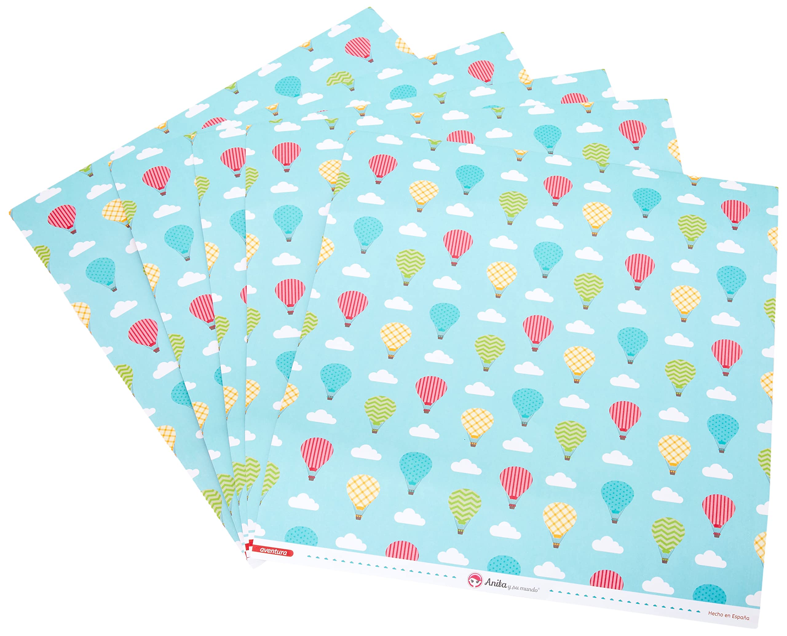 Anita and Su Mundo Adventure Collection Scrapbooking Papers, Paper, Balloons, 12" x 12"