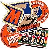 Desert Cactus Morgan State University Sticker MOR Bears Sticker Vinyl Decals Laptop Water Bottle Car Scrapbook (T2 HBCU-B)