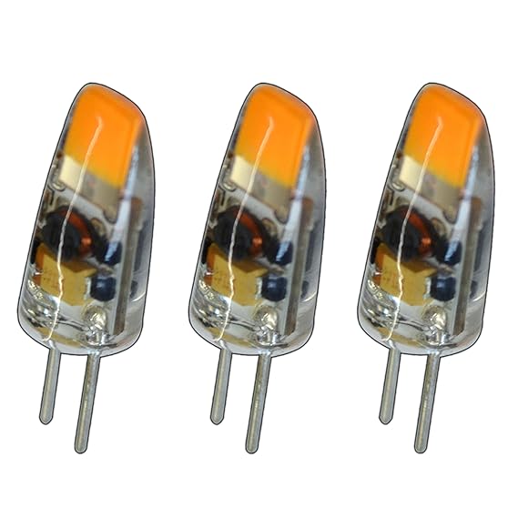 3x Stück - G4 mini LED 1,5 Watt 12V AC/DC warmweiß aus Silikon (Silica Gel) Lampe Leuchte Leuchtmittel Halogenersatz dimmbar