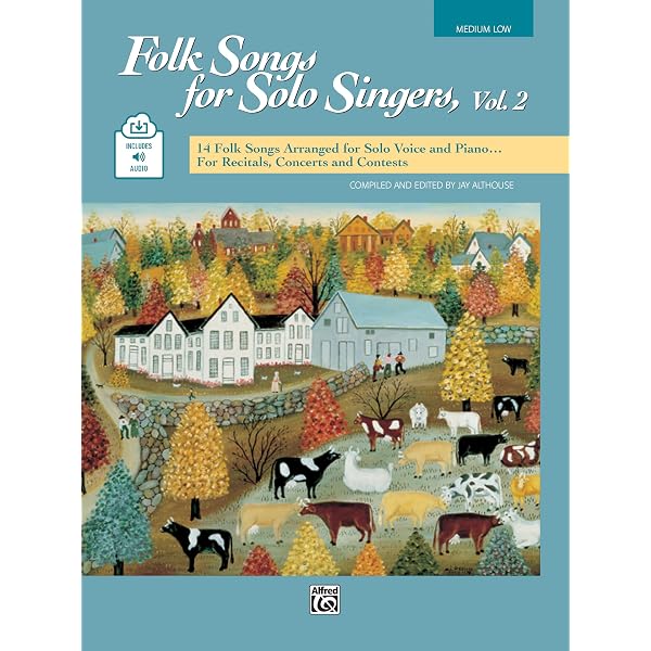 Folk Songs for Solo Singers: Medium Low (Paperback Book & CD