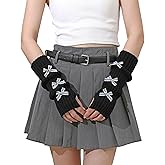 Lauthen.S Y2K Arm Warmers Cute Long Sleeve Fingerless Gloves Knitted Harajuke Style Arm Sleeves Kawaii with Bownot
