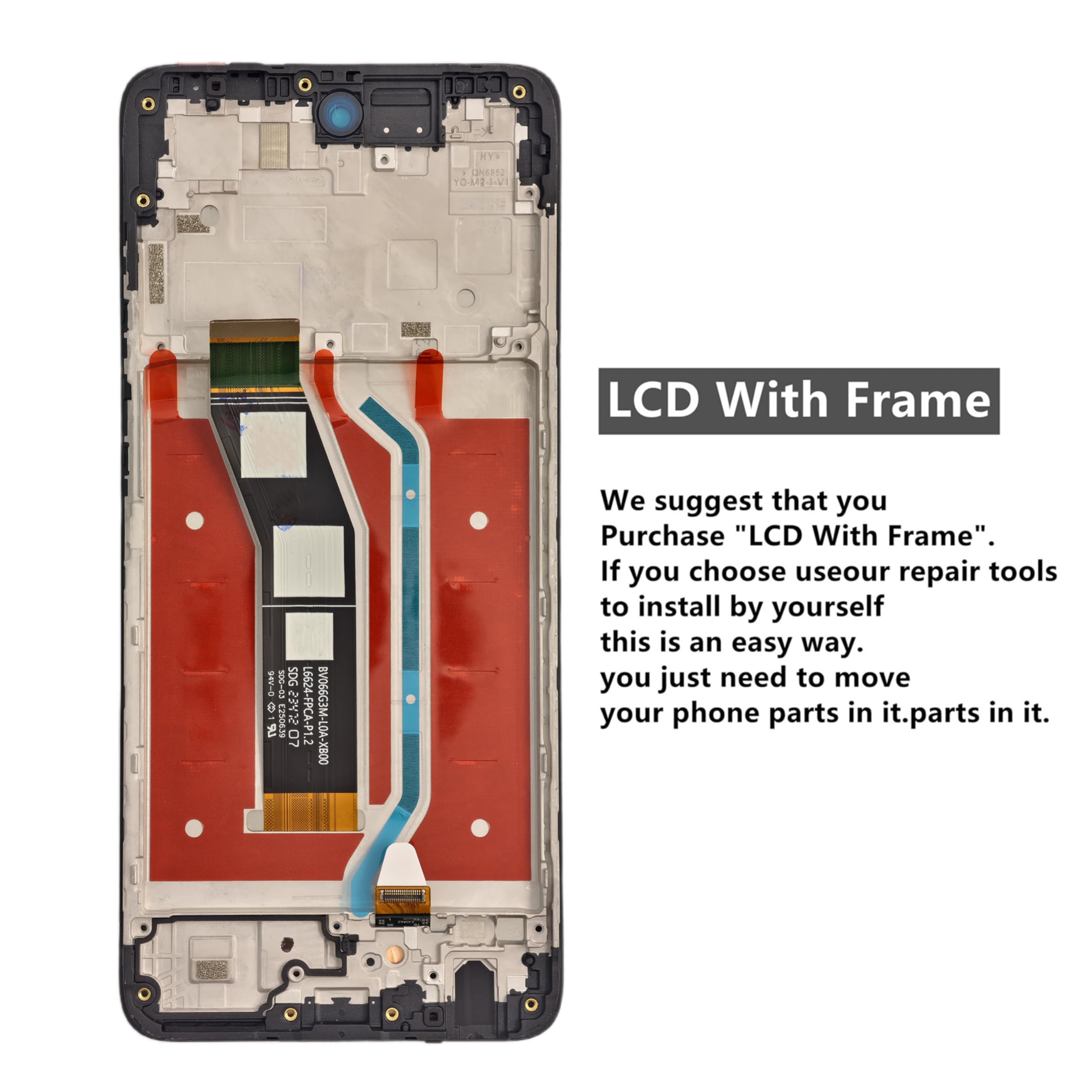 ZTOOYO for Motorola G 5G [2024 Version] Screen Replacement for Moto G 5G 2024 Screen Replacement Kit with Frame XT2417 XT2417-1 XT2417D LCD Display digitizer Touch Screen Assembly 6.6 inch