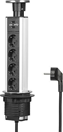 Bloc Prise Avec Usb Escamotable Plan Travail Accessoires De Cuisines