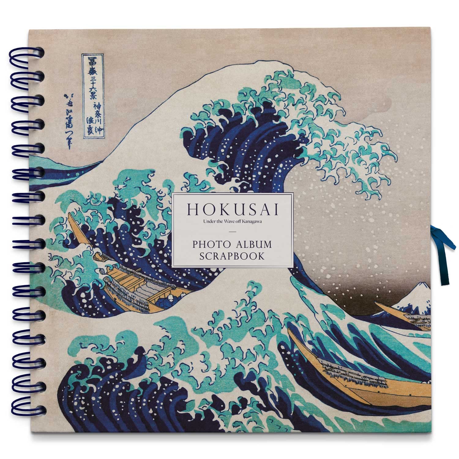 Grupo Erik Photo Album Scrapbook Hokusai | 10.2 x 10.2 inch - 26 x 26 cm, 40 Pages, Hardcover Scrap Book, Memory Book Journal | Japanese Gifts For Travellers