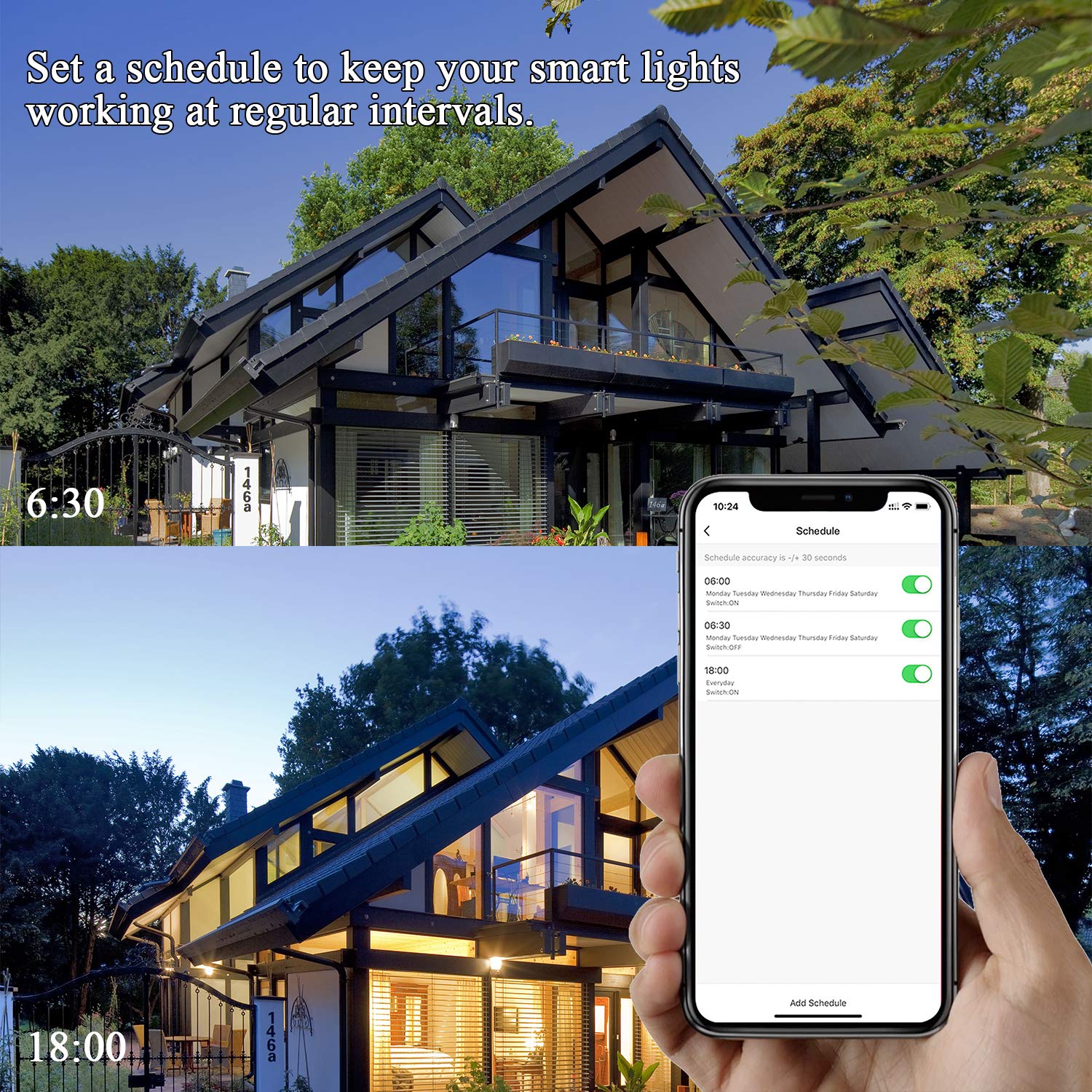 WiFi Smart Light Bulbs, Compatible with Amazon Alexa, Echo, Google Assistant and IFTTT, ENSHINE A19 60W Equivalent RGB Color Changing LED Bulb, Tunable White 2700K-6500K, No Hub Required (2 Pack)