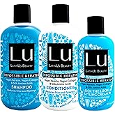 Lu by LatinUs Beauty Control Collection | Anti Frizz Shampoo, Conditioner & Styling Cream with Impossible Keratin, Murumuru Butter, Cruelty Free, Sulfate Free | 32 Fl Oz Total | 3-Piece Set