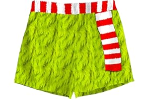 AOBUTE Kid's Christmas Boxers Xmas Print Swim Trunks Drawstring Novelty Lounge Shorts 5-14 Years