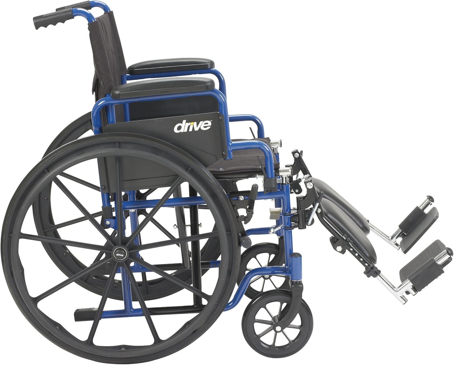 Drive Medical Blue Streak Wheelchair with Flip Back Desk Arms, Elevating Leg Rests, 18 Inch Seat: Health & Personal Care