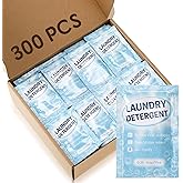 Leelosp 300 Pcs Individual Travel Laundry Detergent Bulk Travel Size Laundry Detergent Packets Portable Single Use Liquid Soap for Traveler Hostel Essentials Cleaning