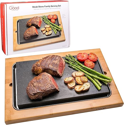 Grilling Stone for Tabletop Hibachi Grill Stone Cooking Set (Family