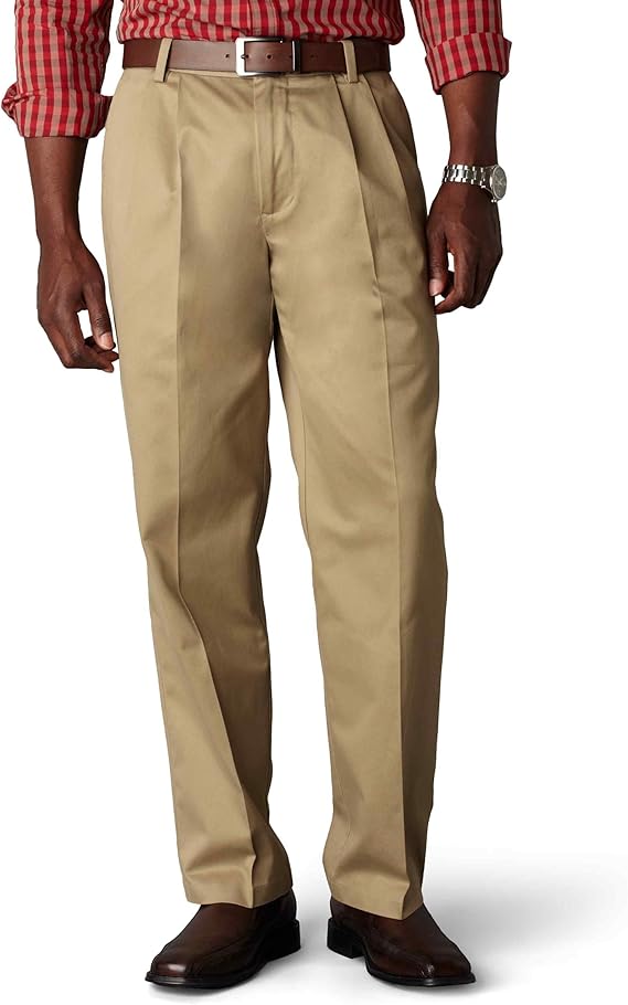 dockers signature khaki classic fit pleated