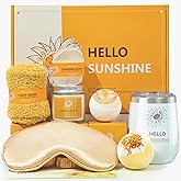 Birthday Gifts for Women, Spa Care Package Gifts Basket Unique, Sunshine Get Well Soon Sunflower Presents Gift Box Set for Women Mom Sister Best Friend Teacher