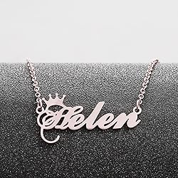 SKQIR Personalized Name Necklace Rose Gold
