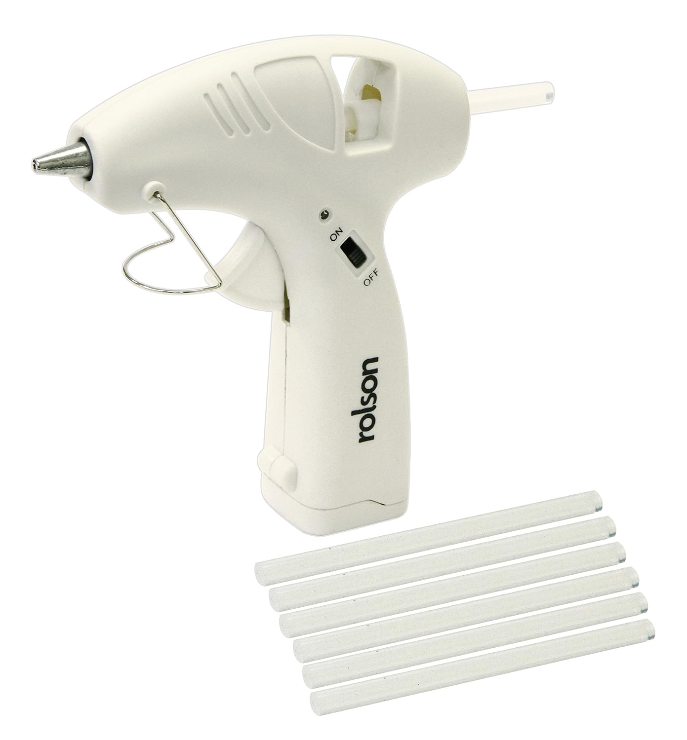 Rolson 70522 Cordless 10 W Glue Gun 6 Sticks and Batteries Multi