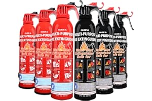 LEYANNY Fire Extinguisher for Home, 6 Pack Vehicle Fire Extinguishers for A B C K Fire Types, Portable Extinguisher for Car Boat Kitchen House Office Garage Marine