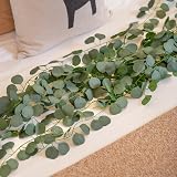 CQURE 8Pcs Eucalyptus Garland 8 Ft Each Total 64 Ft 768 Leaves view 6