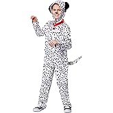Delightful Dalmatian Costume for Kids, Spotted Dog One-piece, Dalmatian with Collar Jumpsuit for Halloween