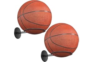 jockcaras Basketball Wall Mount, Wall Basketball Holder, Boys Room Decor, Black