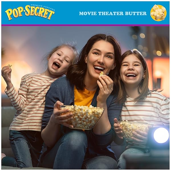 POP SECRET MICROWAVE POPCORN, MOVIE THEATER BUTTER, FLAVOR, 3.2 OZ SHARING BAGS, 12 CT