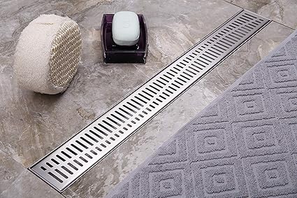 Neodrain 24 Inch Linear Shower Drain With Removable Wave Pattern