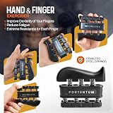 PORTENTUM Hand Grip 6-Piece Set Adjustable Hand Strengthener Grip Ring Stress view 6