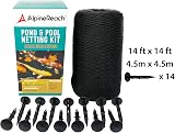 AlpineReach Koi Pond Netting Kit 4.5m x 4.5m Black Heavy Duty Mesh Net view 2