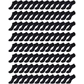 Croloose 100 Pcs Black Low Cut Ankle Socks in Bulk for Homeless Thin Breathable Unisex Socks No Show Anti Slid Athletic Socks