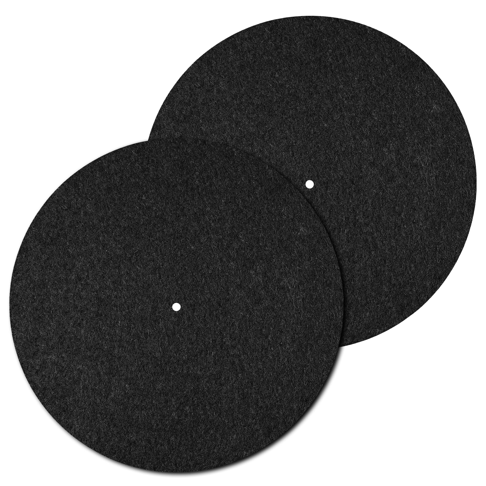 Photo 1 of 2 Pcs Record Player Mat, Turntable Platter Mat, 12 Inch 3mm Turntable Slipmat Wool Mat, Record Protective Mat, Anti-Slip & Anti-Static Felt Record Pad, Turntable Rubber Mat for Home Record Players