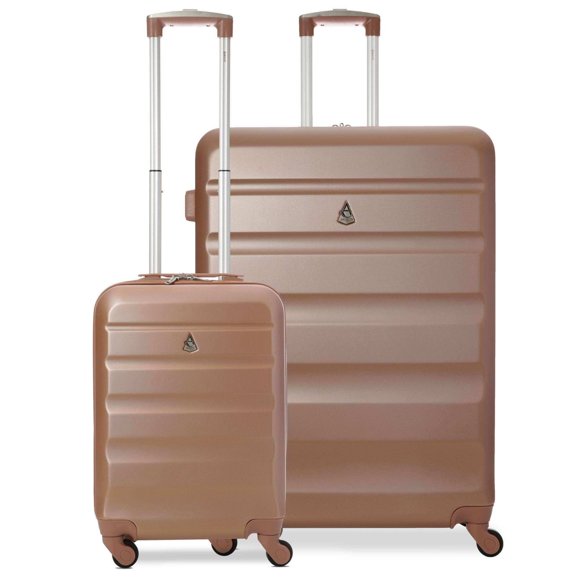 large rose gold suitcase