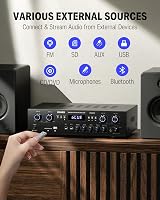 Donner MAMP5 Bluetooth 5.0 440W 4-Channel Stereo Amplifier Receiver view 2