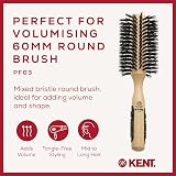 KENT 60mm Volumising Round Brush PF03 Beechwood Bristle Nylon Medium Long Hair view 2