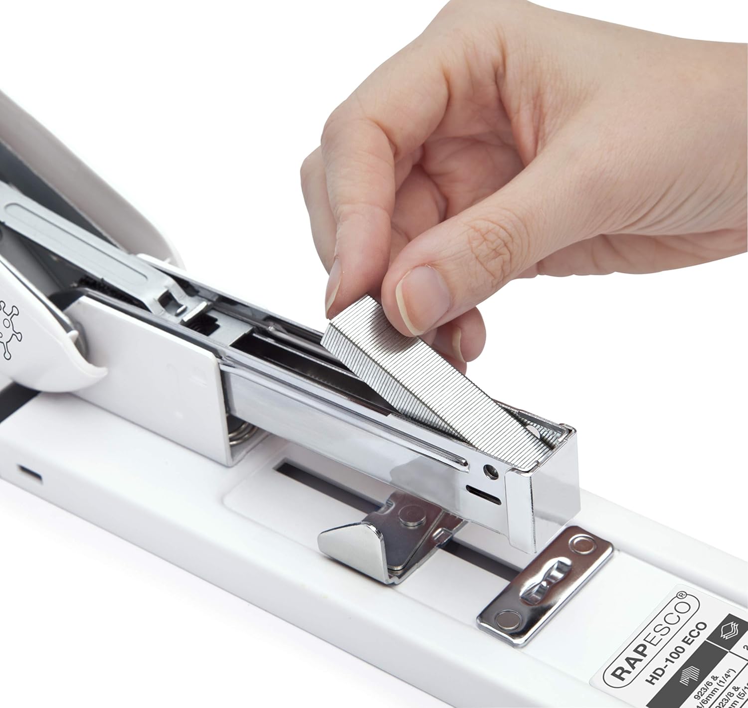 Rapesco Heavy Duty Stapler, ECO HD-100, 100 Sheet Capacity, White (1386) : Office Products