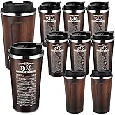 Meanplan 10 Set Christian Bible Verse Tumbler Bulk 17oz Coffee Cup Religious Jesus Christian Tumbler Inspirational Mug for Pastor Appreciation Day Gifts Thanksgiving(Brown, Emergency Number Style)