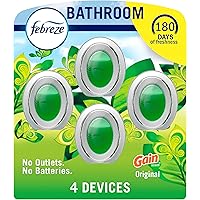Febreze Bathroom, Odor-Fighting, Plug In Alternative, Air Fresheners for Home and Bathroom and Kitchen, Closet Air Fresheners