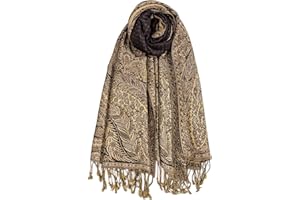 AUSEKALY Pashmina Feel Shawls Wraps for Women Rave Scarf Soft Silky Reversible Men Scarves