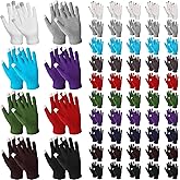 Handepo 50 Pairs Winter Gloves Bulk Knit Stretchy Warm Touchscreen Gloves Multicolor for Men Women Running Cycling Driving