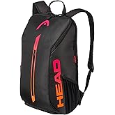 HEAD Tour Tennis Backpack 25L, Holds 2 Racquets, Shoe Tunnel, Water Bottle Pockets