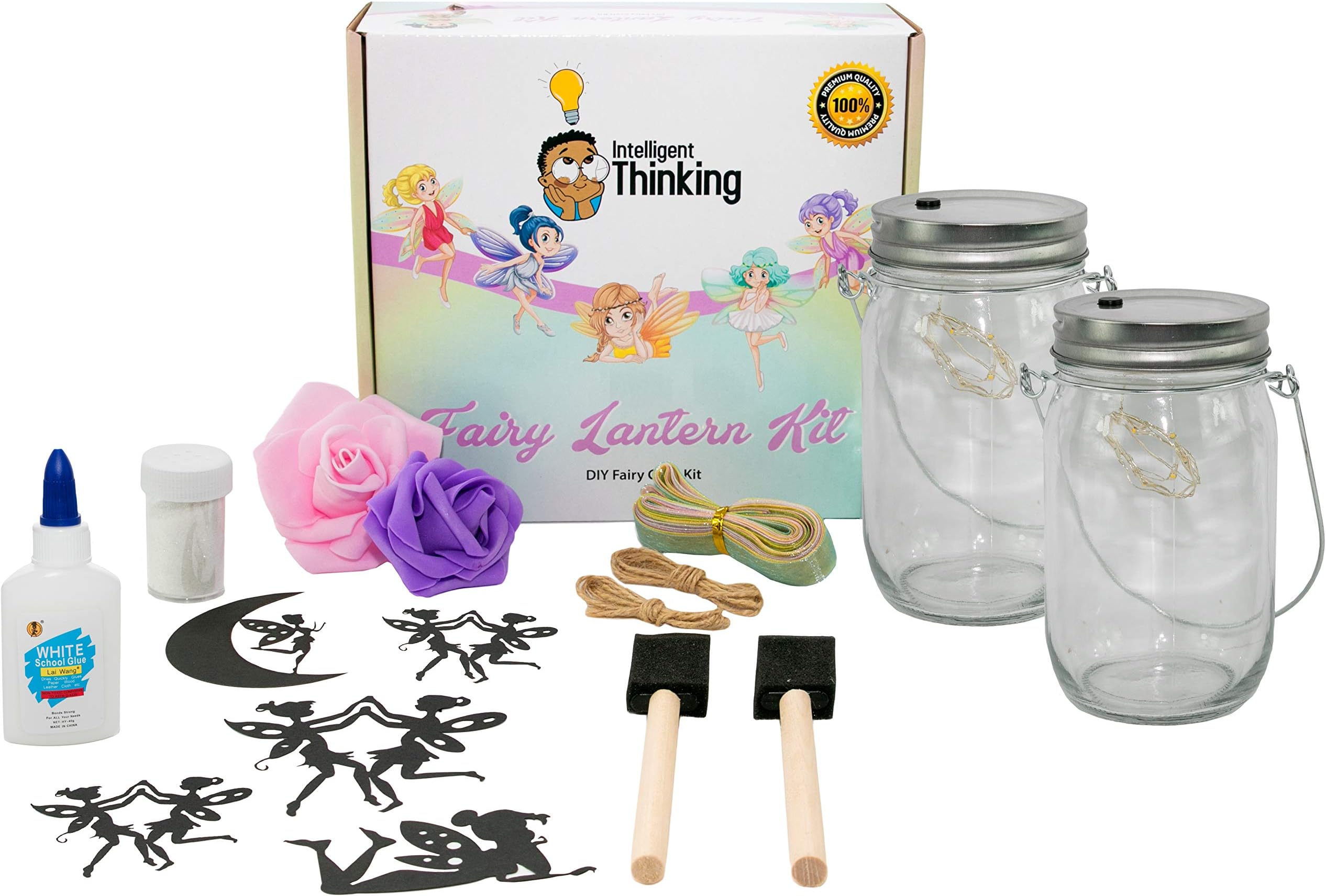 Fairy Lantern Craft Kit (2 Pack) | DIY Kits for Girls | Kids Crafts for Girls | Girl Toys Age 6 | Craft Kits | Top 10 Toys | Art Kit | Christmas Crafts for Kids | Arts and Crafts for Kids | Kids Gifts