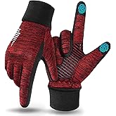 rivmount Lightweight Winter Running Gloves, Touch Screen & Anti-Slip Warm Thermal Glove Liners, Cool Weather Driving Cycling Hiking Biking Walking Sporting for Women Men