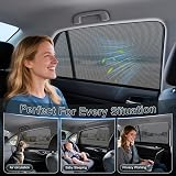 PEYOU Car Window Shades 2 Pack Breathable UV Sun Block 44.9x25.6 for Rear view 4