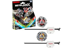 Beyblade X Transformers Collab Optimus Primal 3-60F vs. Starscream 3-80N Multipack Set with 2 Tops & 2 launchers; Battling Top Toys for 8 Year Old Boys & Girls (Amazon Exclusive)
